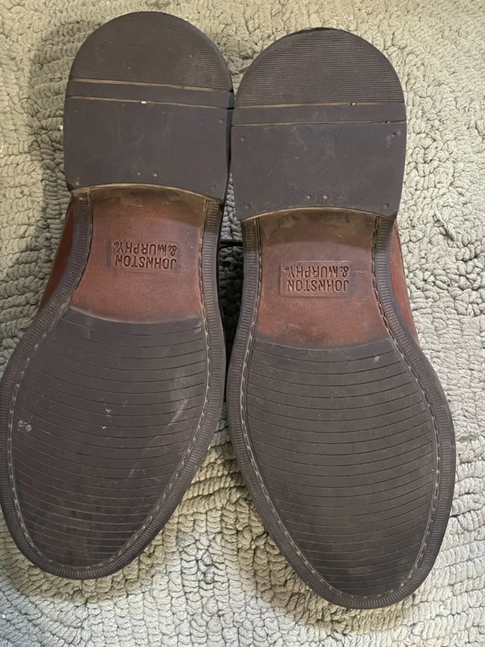 Johnston & Murphy Derby Shoes 8M Brown Tabor Cap Toe